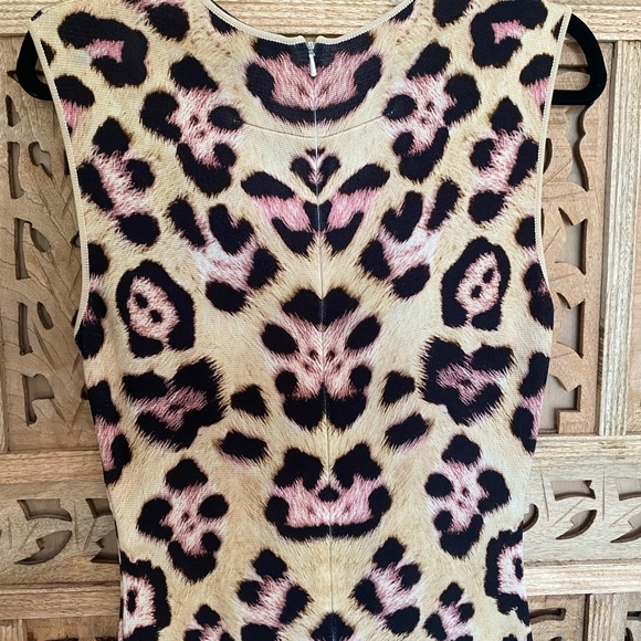 Givenchy Body Con Cheetah Print Dress.  Pink Paw Prints - Picture 2 of 6